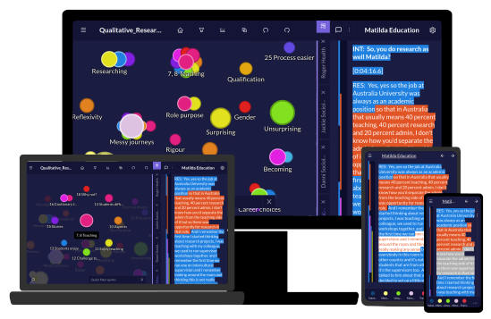 Quirkos Web on many devices