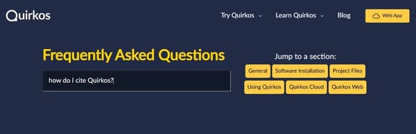 How to cite Quirkos materials